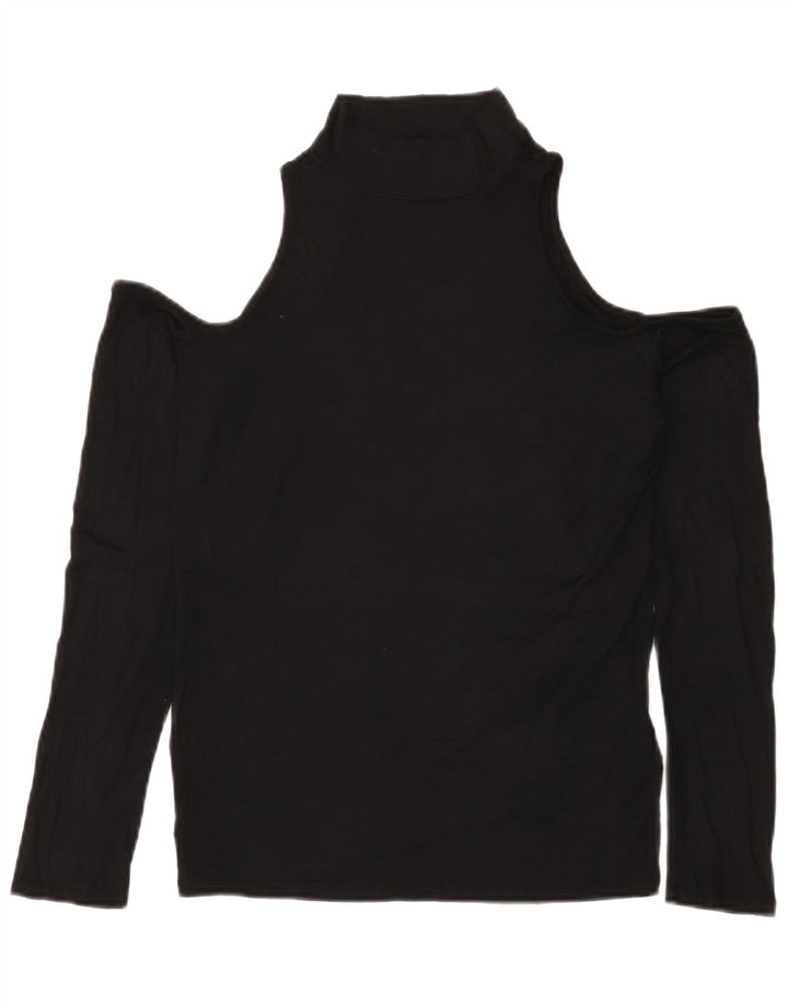 Bluză Lipsy pentru femei cu umăr deschis Top UK 12 Medium Black Viscose