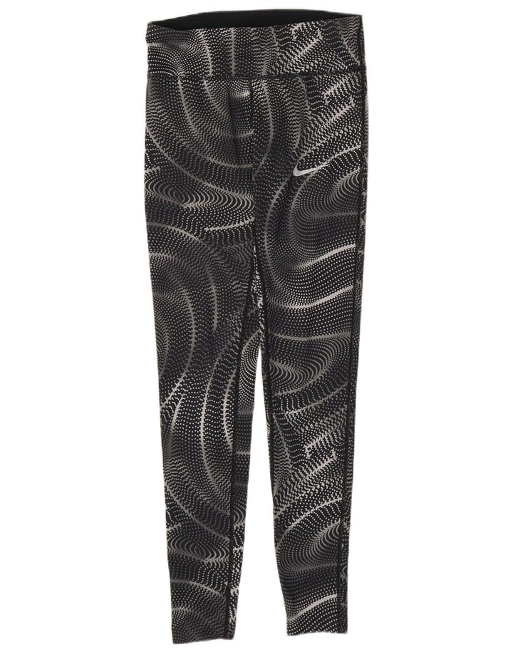 Leggings Nike Dri Fit pentru femei UK 6 XS Poliester geometric negru