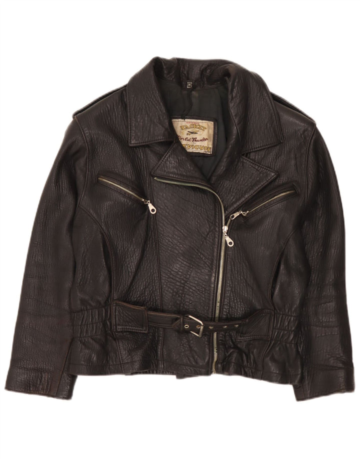 Jachetă Biker din piele pentru femei Chevignon UK 14 Medium Black