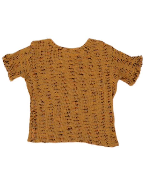Bluză Crop Top pentru Damă Zara UK 10 Mic Bej cu dungi