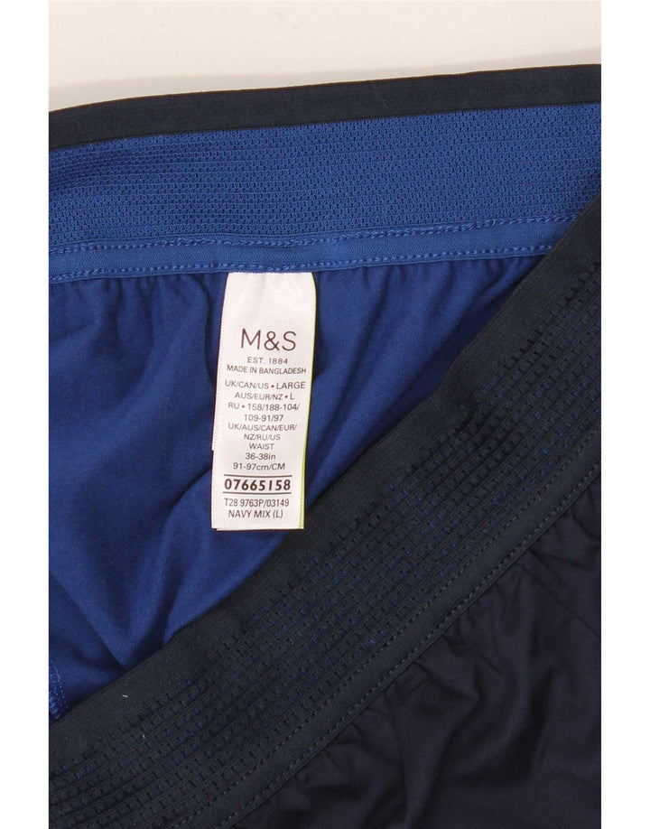 Pantaloni scurți sport Marks & Spencer pentru bărbați, mari, albastru, poliester