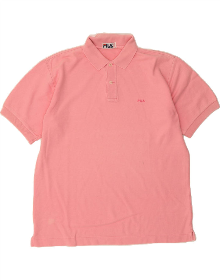 FILA Mens Polo Shirt IT 52 Large Pink Cotton Vintage Fila and Second-Hand Fila from Messina Hembry 