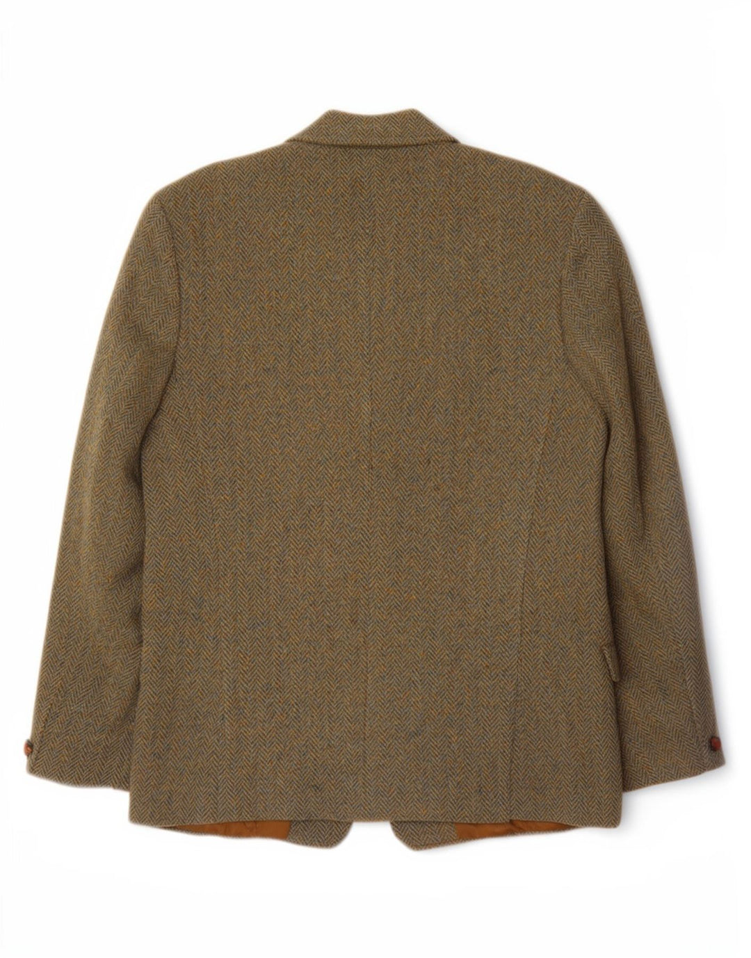 Dunn &Co Harris Tweed pentru bărbați UK 40, maro mare, lână în spinare de pește, clasică