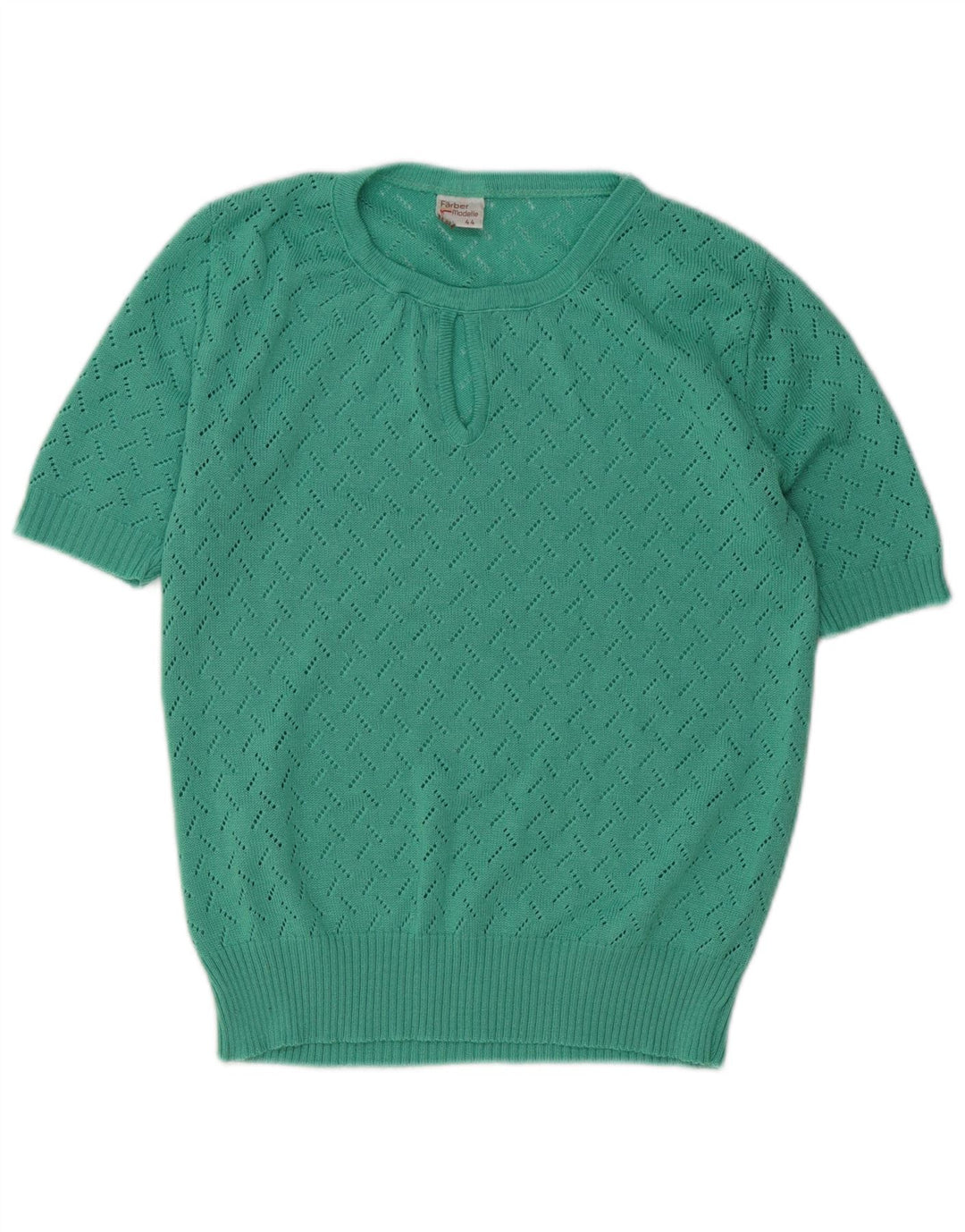 Pulover vintage pentru femei cu decolteu rotund IT 44 Poliacrilic verde mediu