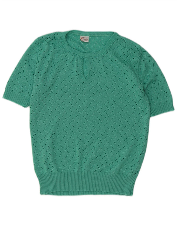 Pulover vintage pentru femei cu decolteu rotund IT 44 Poliacrilic verde mediu