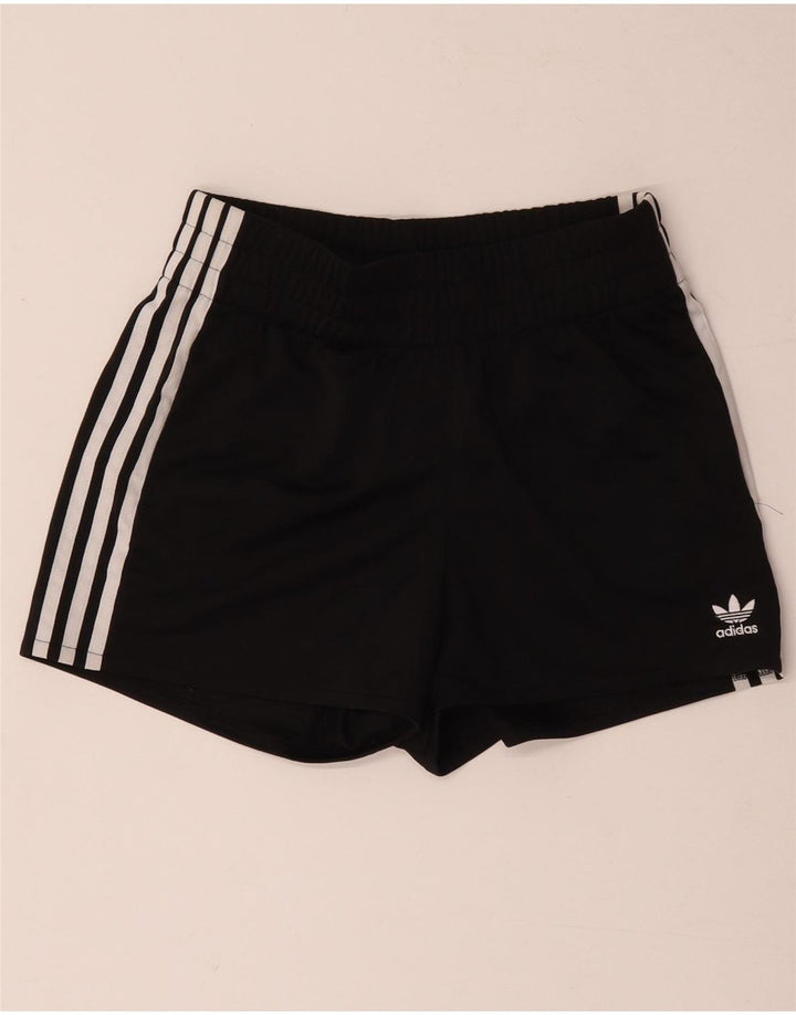 Pantaloni scurți sport Adidas pentru femei UK 8 Small Negru Poliester