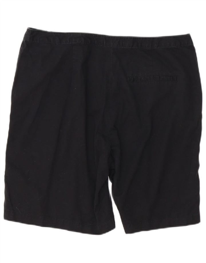 MARKS & SPENCER Pantaloni scurti chino pentru femei UK 14 Large W34 Bumbac negru
