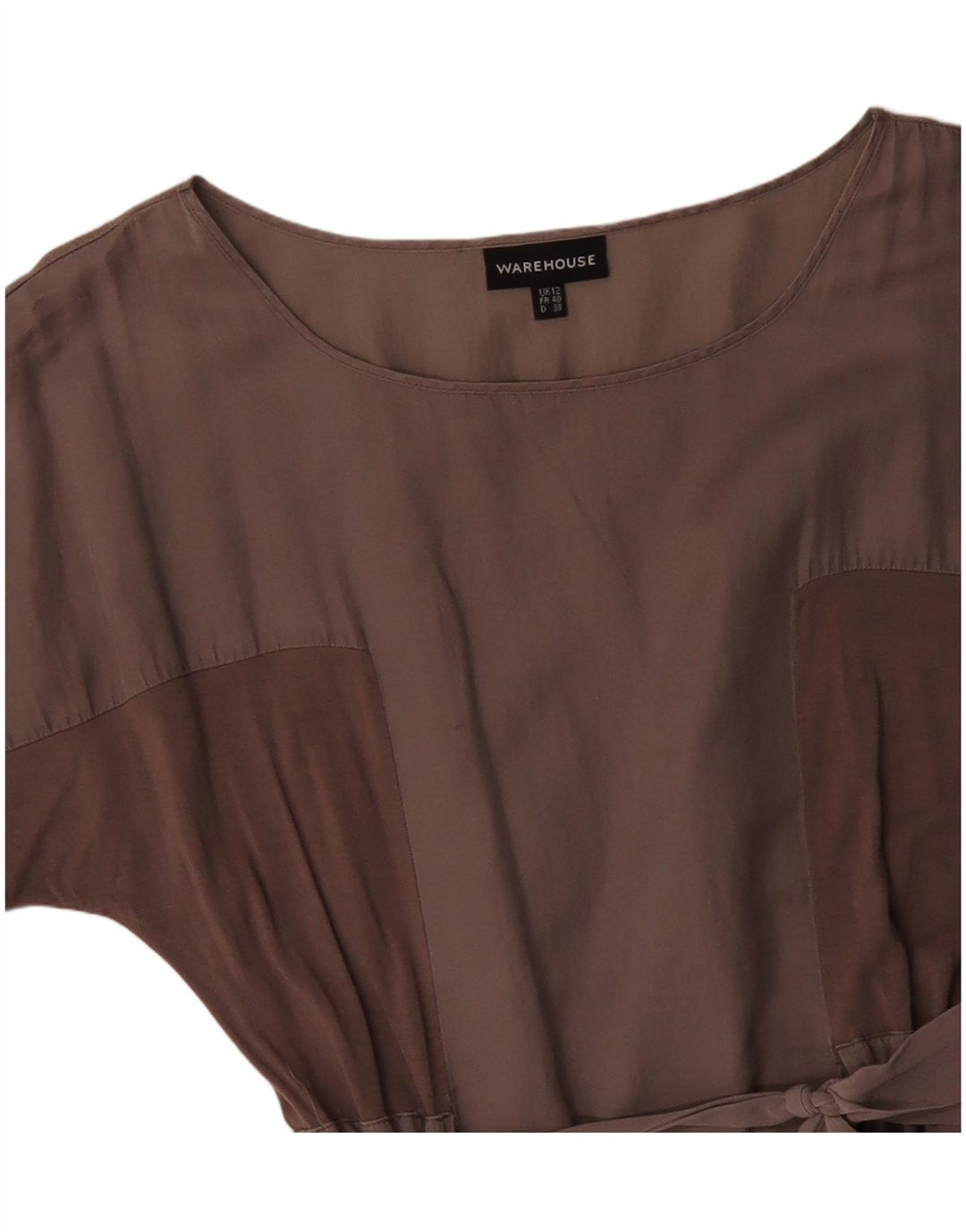 Rochie Maxi WAREHOUSE Batwing pentru femei UK 12 Medium Gri Bumbac Colorblock