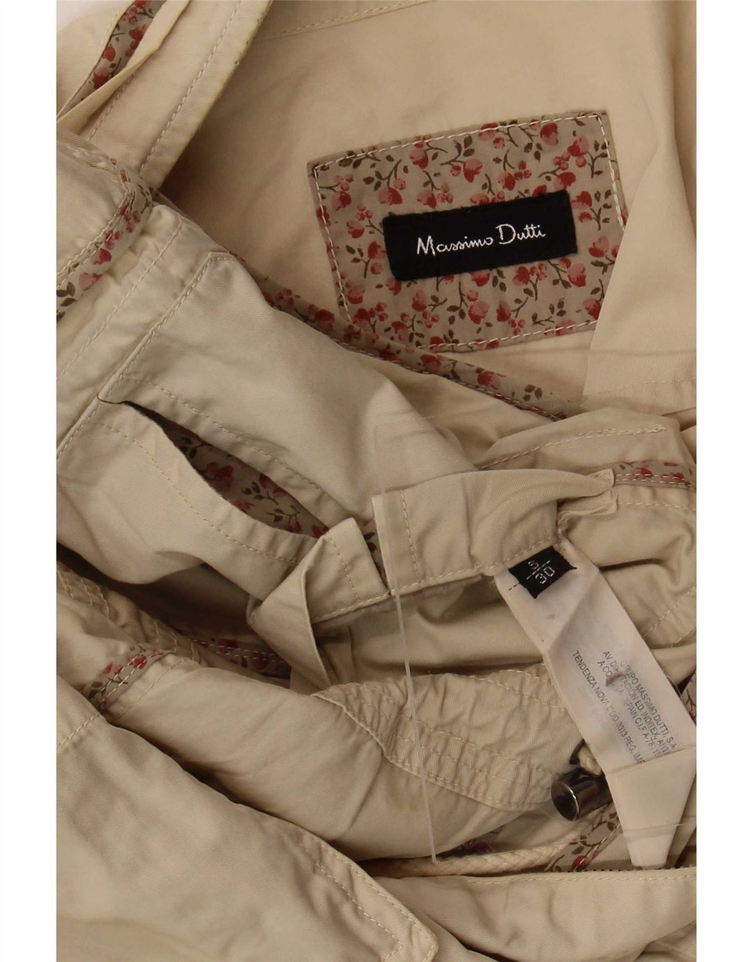 Massimo Dutti Jachetă utilitare pentru femei UK 10 Small Beige Bumbac