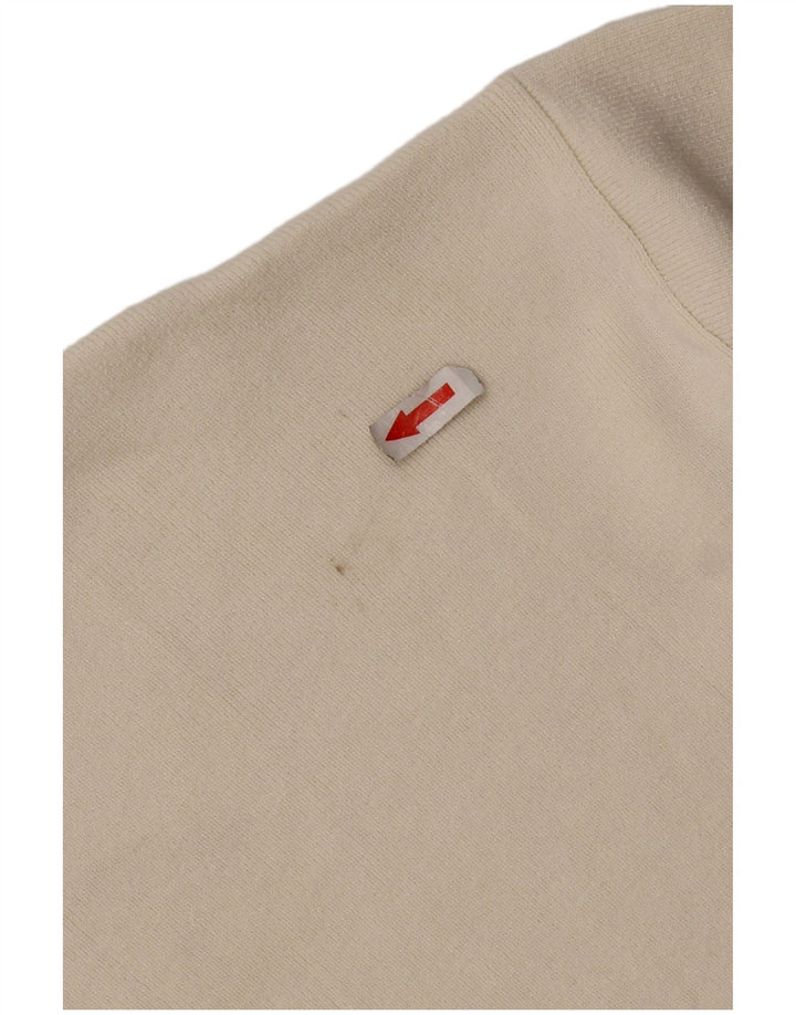 Tricou supradimensionat pentru femei Zara UK 14 Medium Off White Viscose