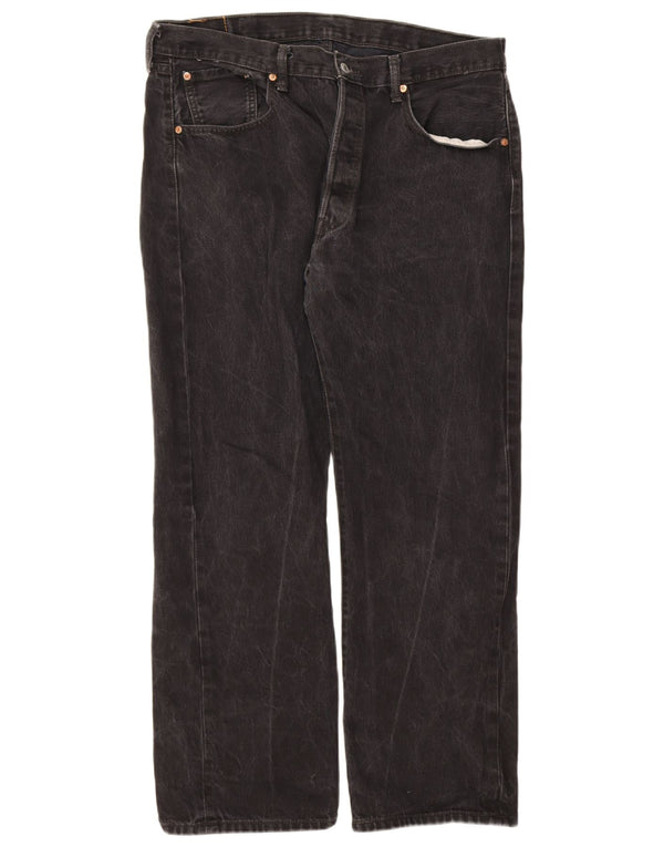 Blugi drepti pentru bărbați Levi's 501 W38 L30 bumbac negru