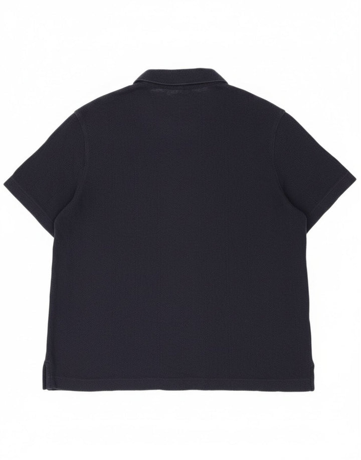 Cămașă cu mânecă scurtă pentru bărbați Marks & Spencer, bumbac bleumarin 2XL