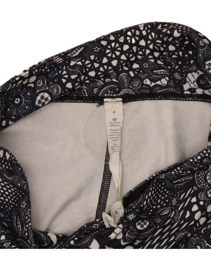Leggings Capri Lululemon pentru femei US 4 Small Negru Floral Poliester