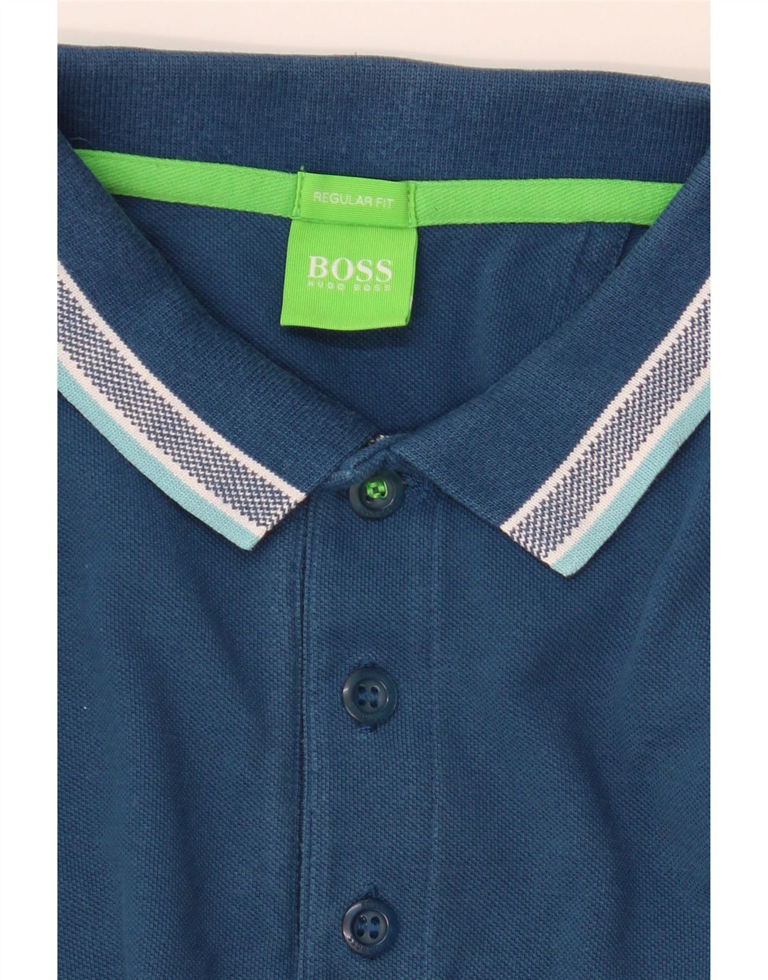 Cămașă polo cu mânecă lungă pentru bărbați HUGO BOSS, în formă normală, albastru mic