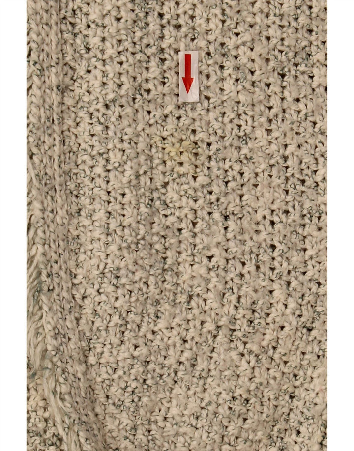 Pulover cardigan deschis pentru femei Zara UK 14 Medium Bej cu pete