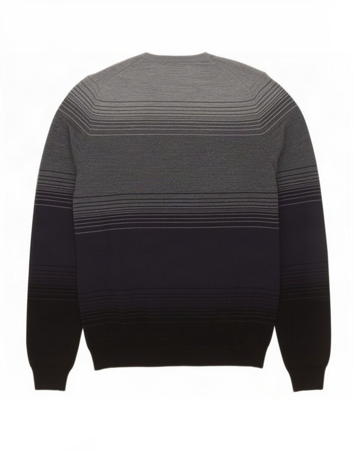 Pulover Marks & Spencer pentru bărbați, cu gât crew, color block, mediu bleumarin