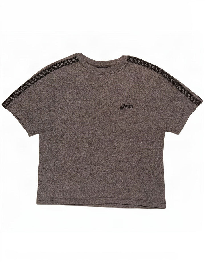 Tricou grafic Asics pentru bărbați Top din bumbac cu pete gri mediu
