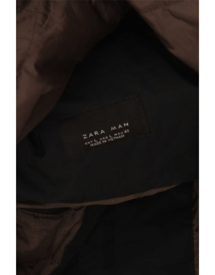 Palton căptușit pentru bărbați Zara UK 40 mare negru