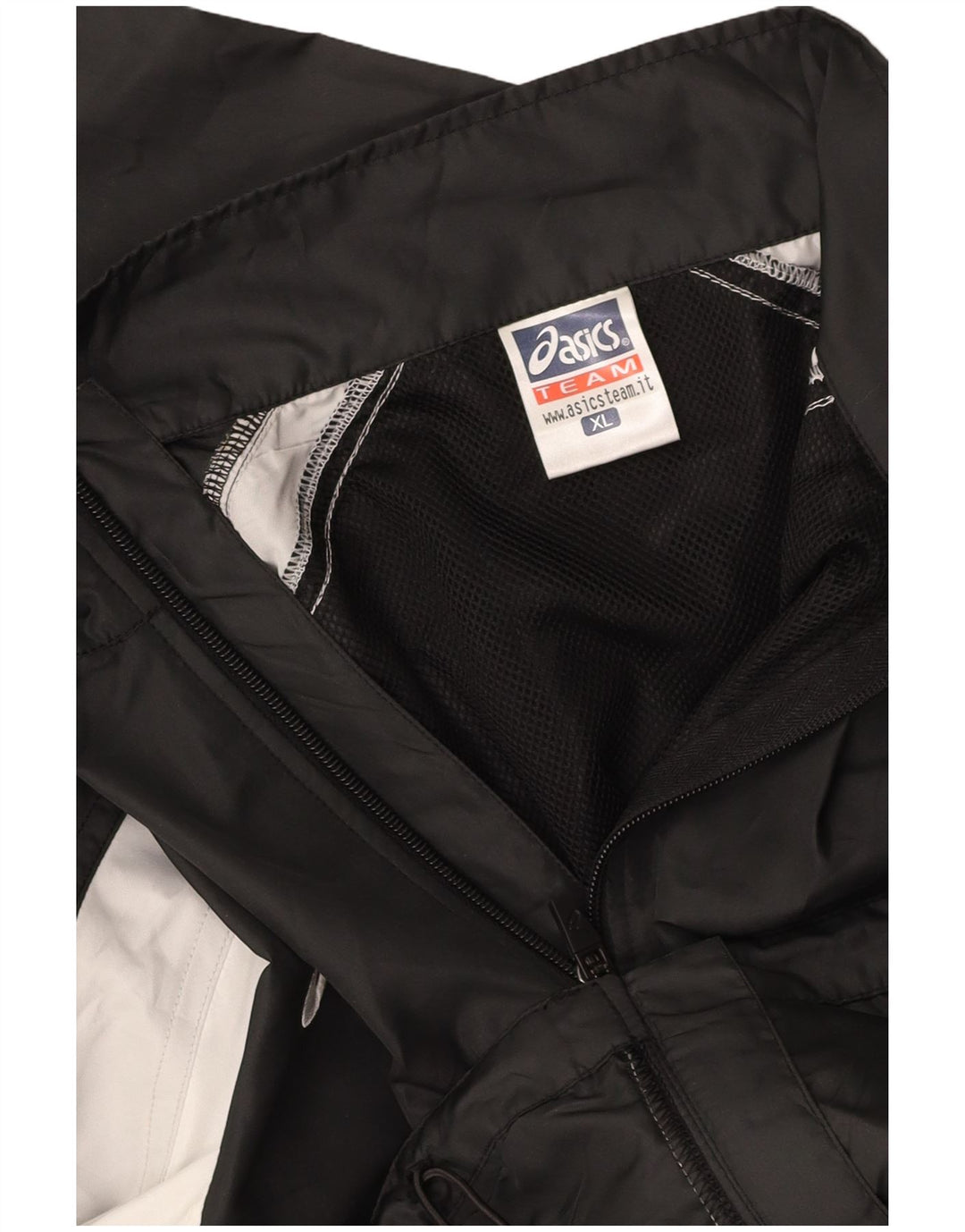 Jachetă de top pentru trening ASICS pentru bărbați XL, neagră, microfibre color block