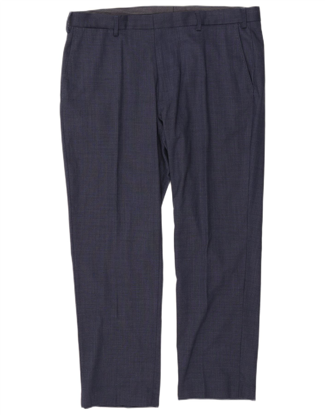 Pantaloni de costum pentru bărbați Marks & Spencer, cu tăiere obișnuită, L38 L29 Lână albastră
