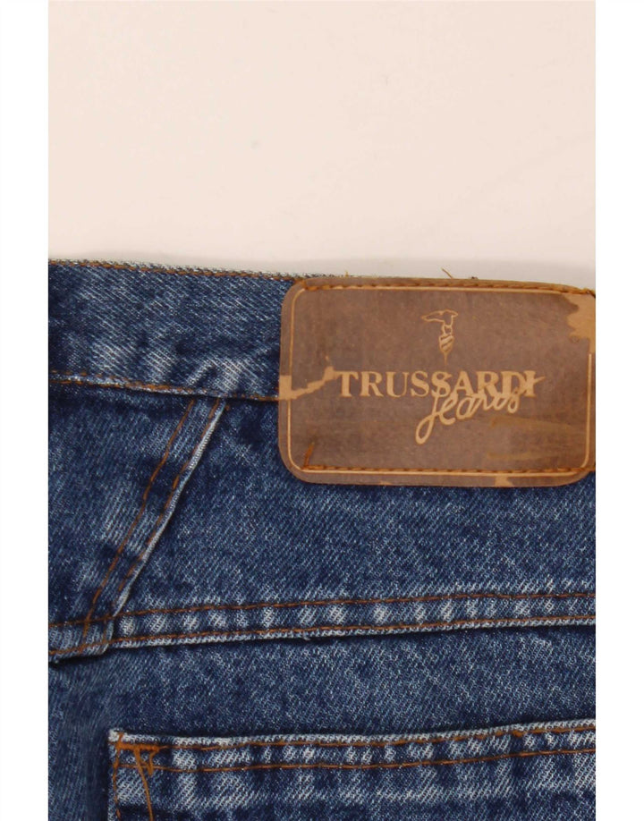 Trussardi blugi conici pentru femei W30 L29 albastru