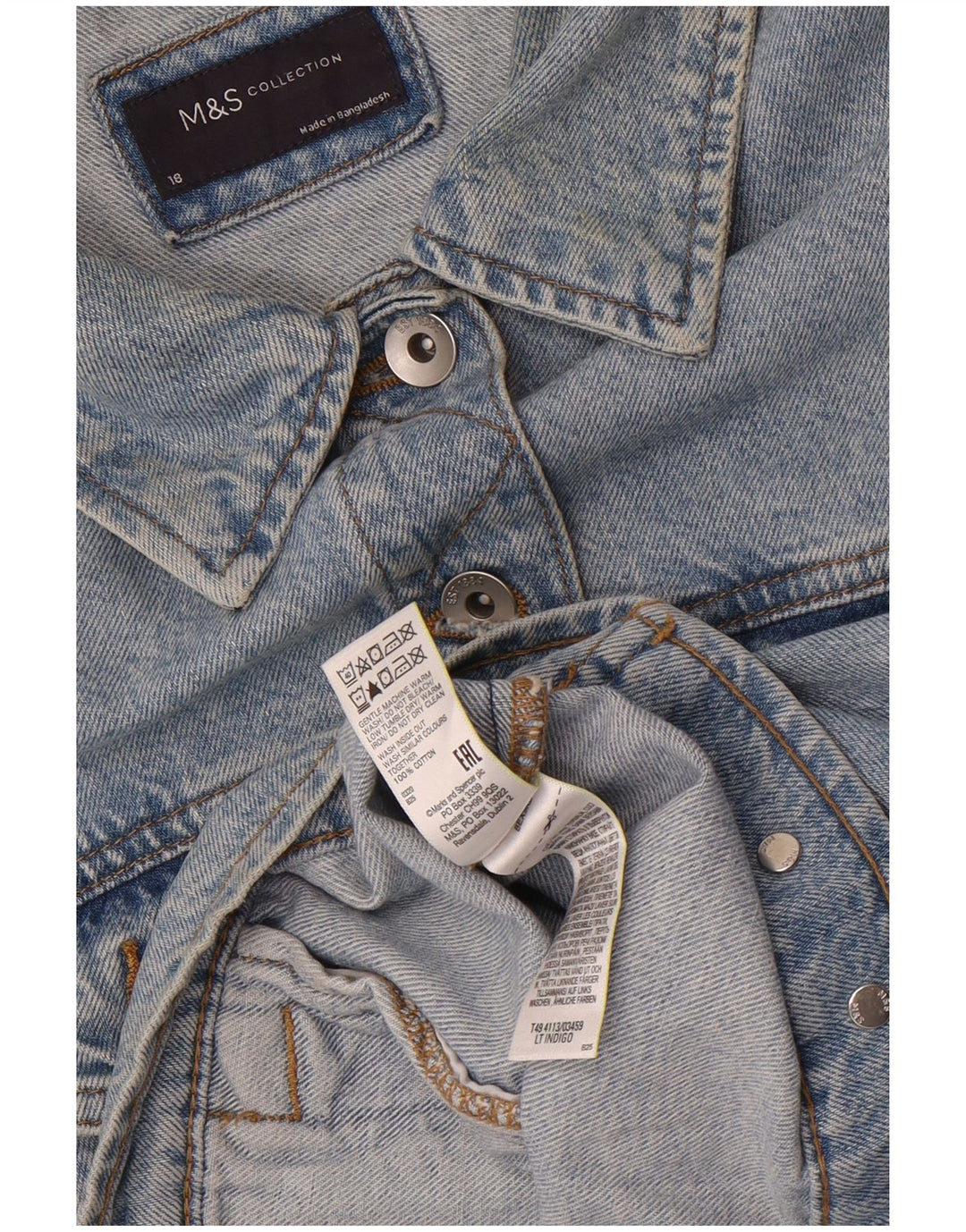 Jachetă de blugi pentru femei Marks & Spencer UK 18 XL Bumbac albastru