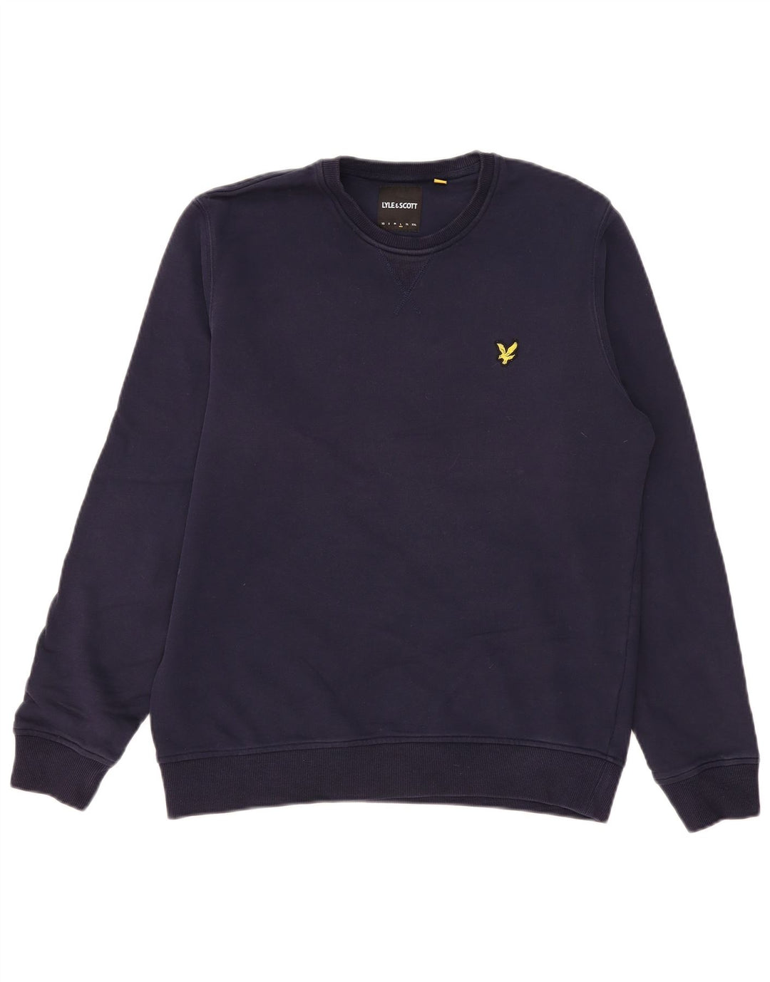 Hanorac pentru bărbați Lyle & Scott Pulover mare din bumbac bleumarin