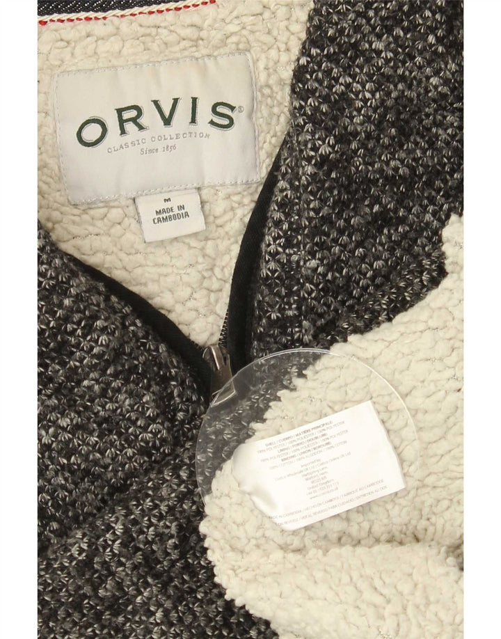 Pulover pentru femei Orvis, cu fermoar, cu gât, UK 14, poliester cu pete gri mediu