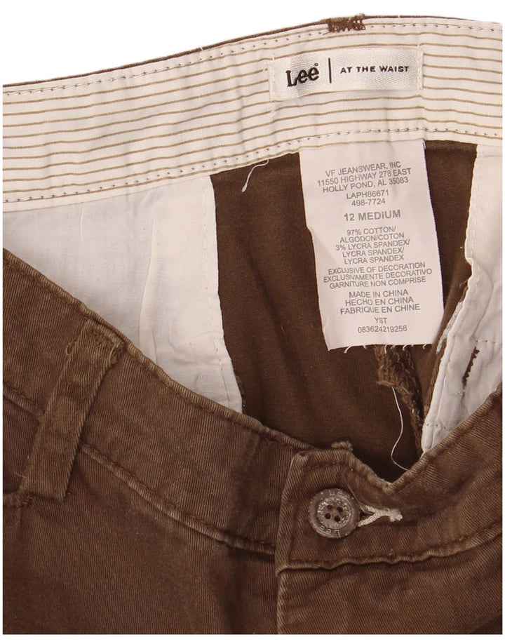 Pantaloni Capri pentru femei LEE US 12 Large W32 L20 Maro Bumbac