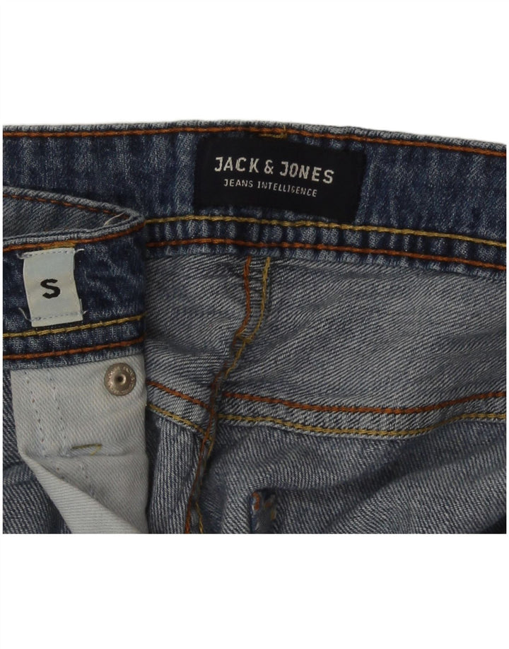 Pantaloni scurți din denim Jack & Jones, pentru bărbați, cu tăiere obișnuită, mici W30 albastru