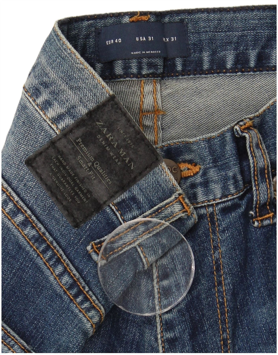 Blugi skinny pentru bărbați Zara EU 40 Medium W31 L33 Albastru