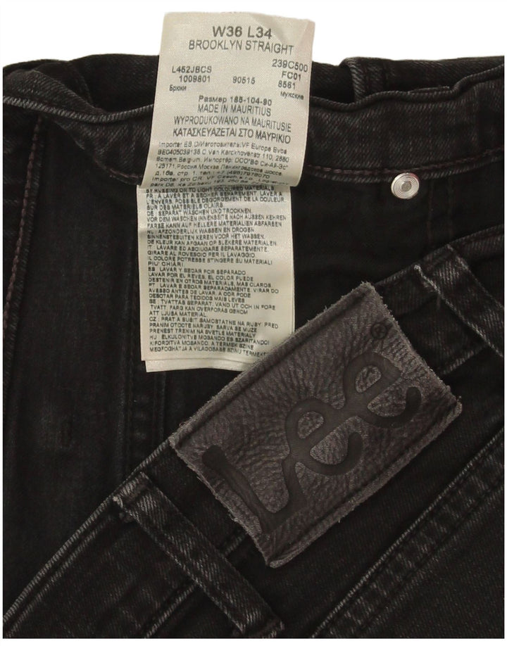 Blugi drepti Brooklyn pentru femei Lee W36 L34 bumbac negru