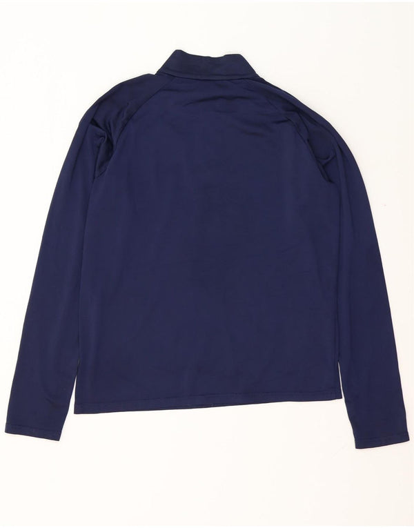 Top de trening PUMA pentru bărbați, cu fermoar și gât, albastru bleumarin