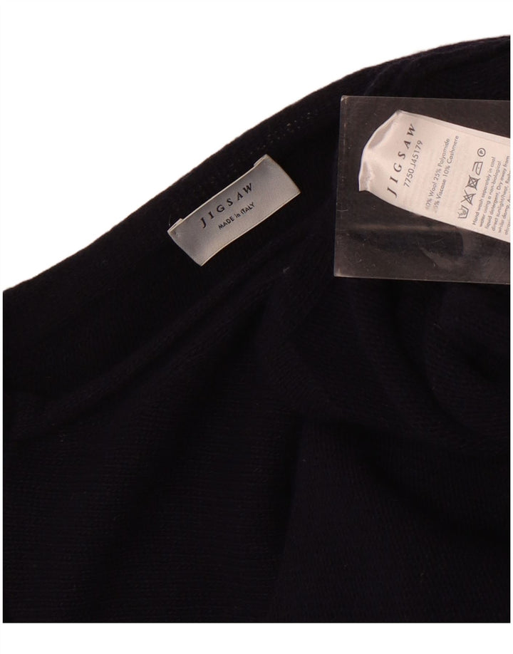 Jumper Poncho pentru femei Jigsaw Lână bleumarin mărime unica