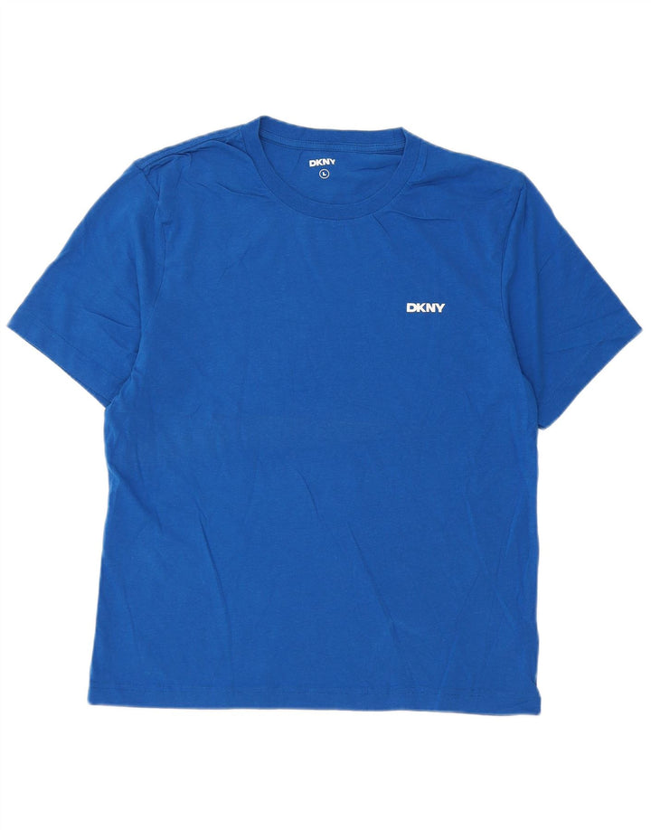 Dkny Tricou pentru femei Top UK 14 Large Blue Bumbac