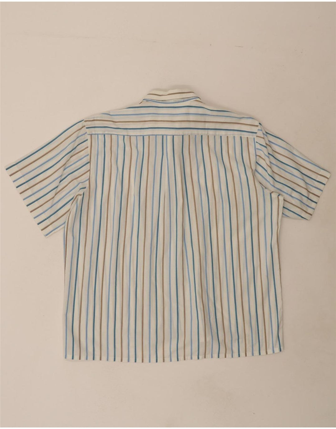BALLOON Mens Short Sleeve Shirt XL White Striped Vintage Balloon and Second-Hand Balloon from Messina Hembry 