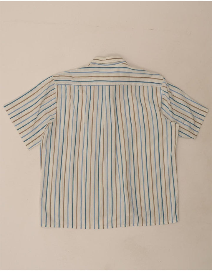 BALLOON Mens Short Sleeve Shirt XL White Striped Vintage Balloon and Second-Hand Balloon from Messina Hembry 