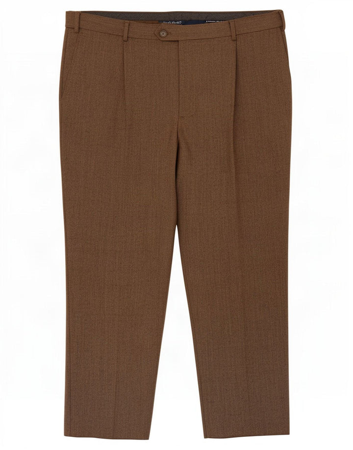 Pantaloni de costum pentru bărbați Marks & Spencer, cu tăiere obișnuită, L40 L29, bej, în oase