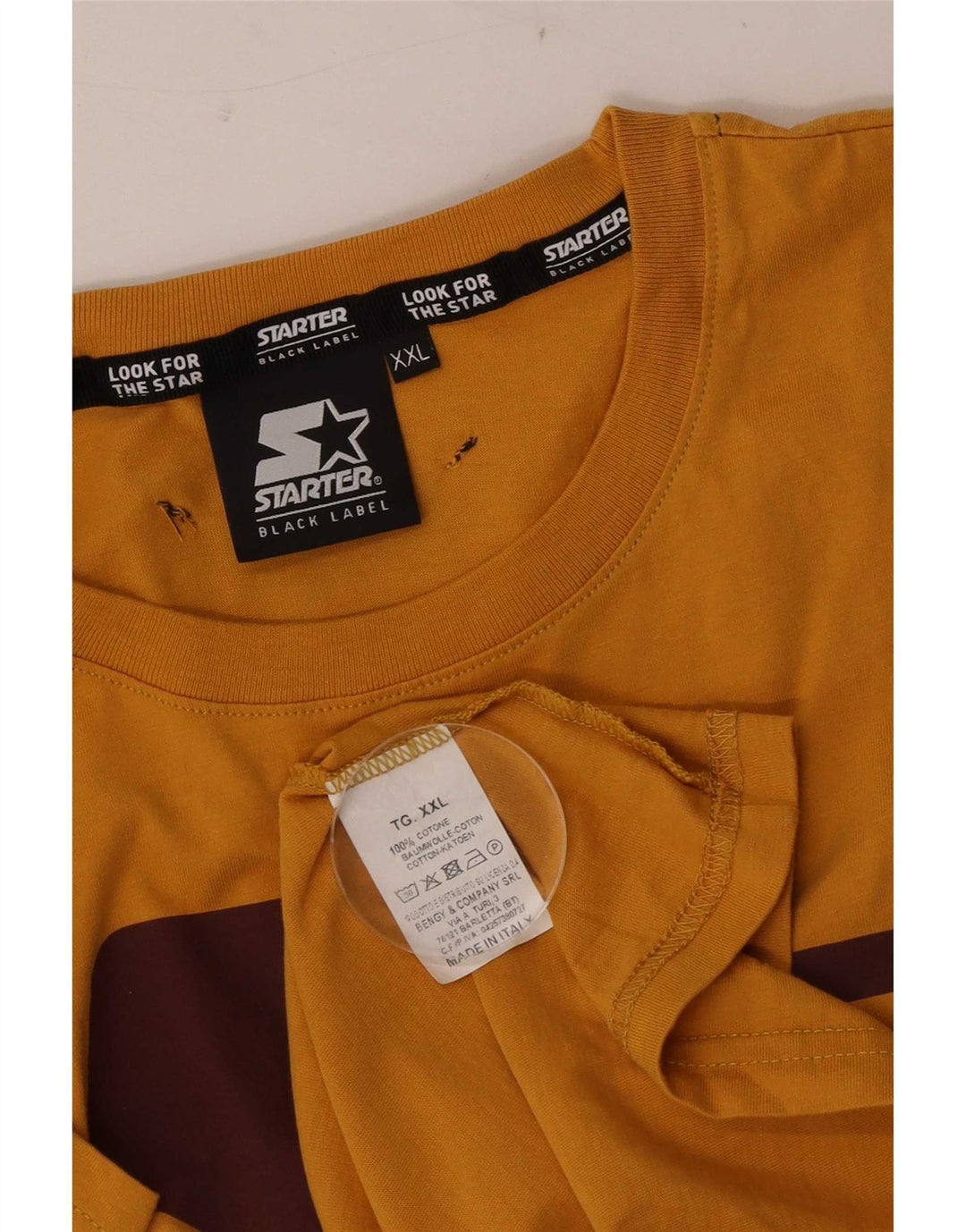Tricou grafic pentru bărbați Starter Top 2XL Bumbac galben