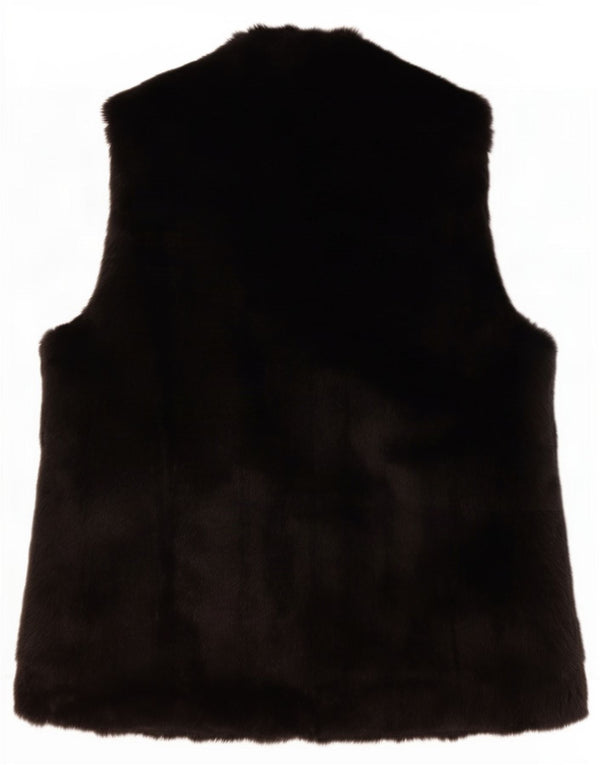 Gilet pentru femei Pomodoro din blană artificială UK 16, mare, negru, acrilic