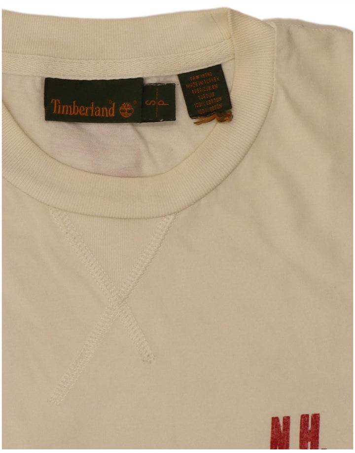 Tricou grafic Timberland pentru bărbați Top mic din bumbac alb