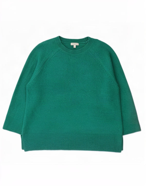 Pulover pentru femei Monsoon, cu mâneci 3/4, cu gât de barcă, UK 16, mare, verde