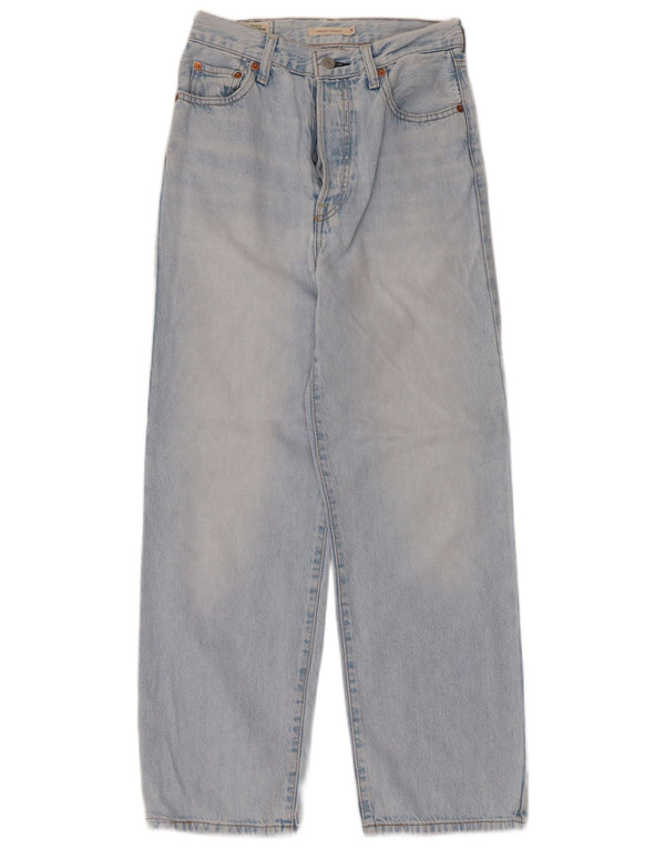 Blugi drepti cu talie înaltă Levi's pentru femei L26 L27 Bumbac albastru