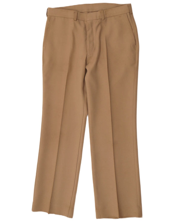 Pantaloni de costum drepți pentru bărbați Levi's W36 L32 poliester bej
