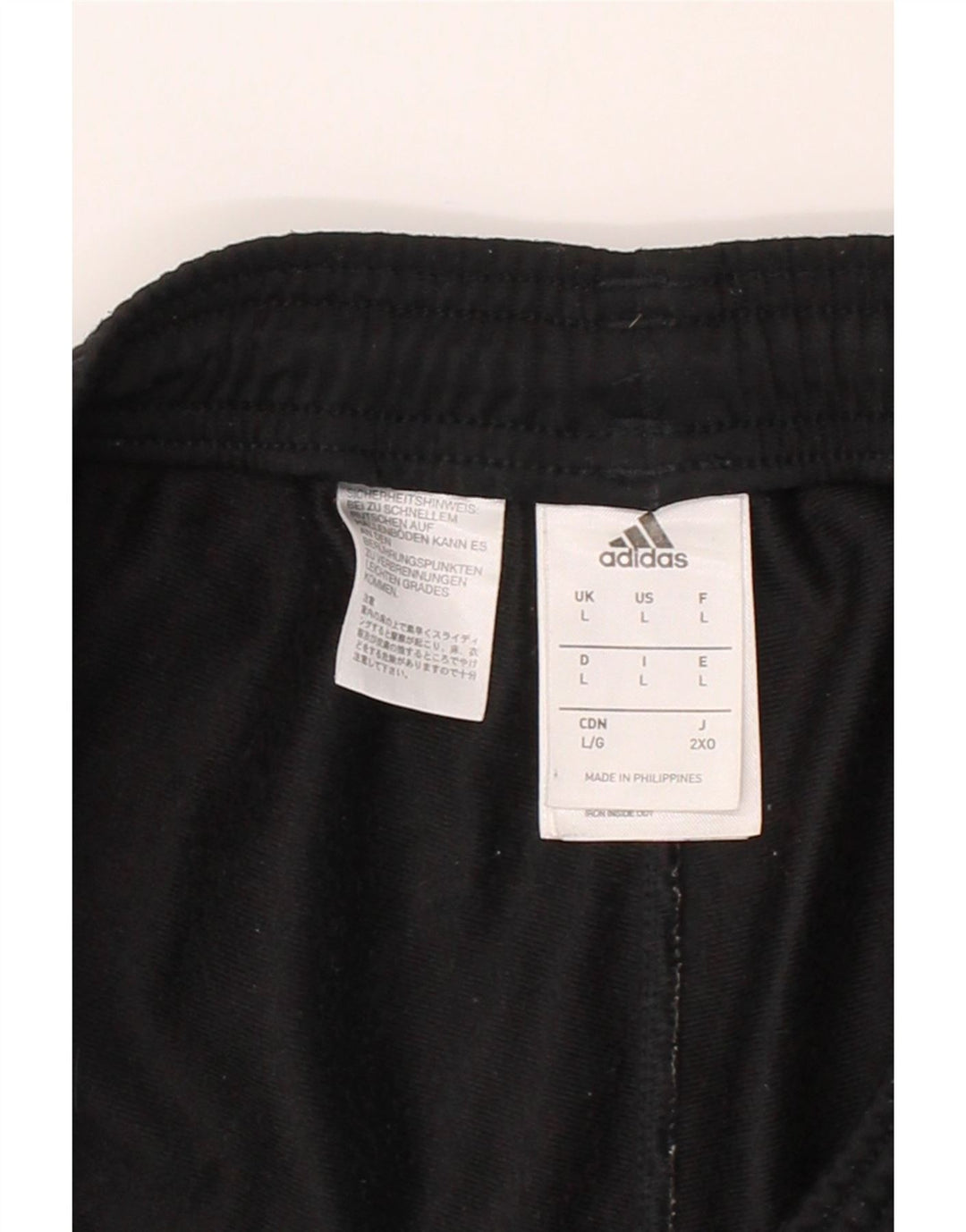 ADIDAS Mens Tracksuit Trousers Large  Black Polyester Vintage Adidas and Second-Hand Adidas from Messina Hembry 