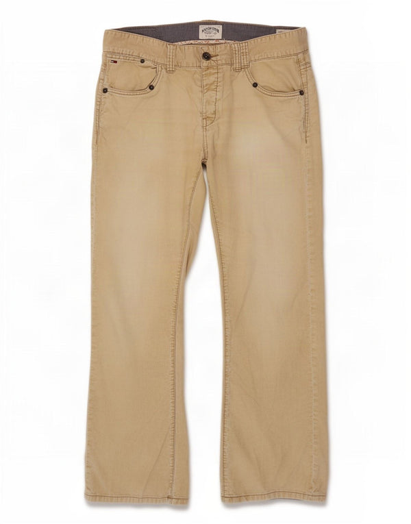 Tommy Hilfiger Womens Bootcut Corduroy Trousers W34 L32 Beige Cotton