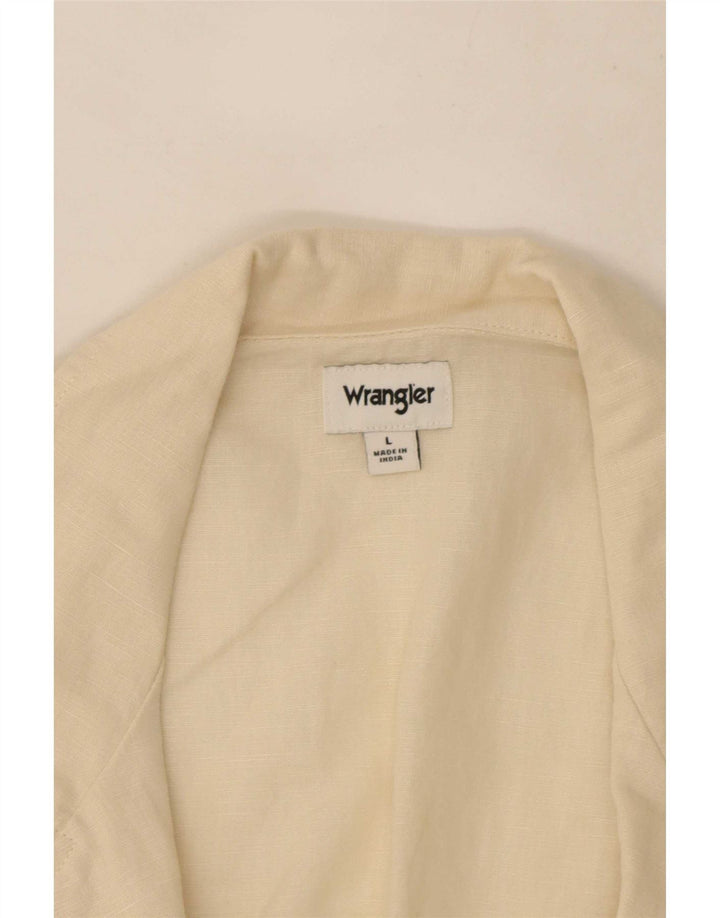 Cămașă supradimensionată cu mânecă scurtă pentru femei Wrangler UK 16, mare, alb