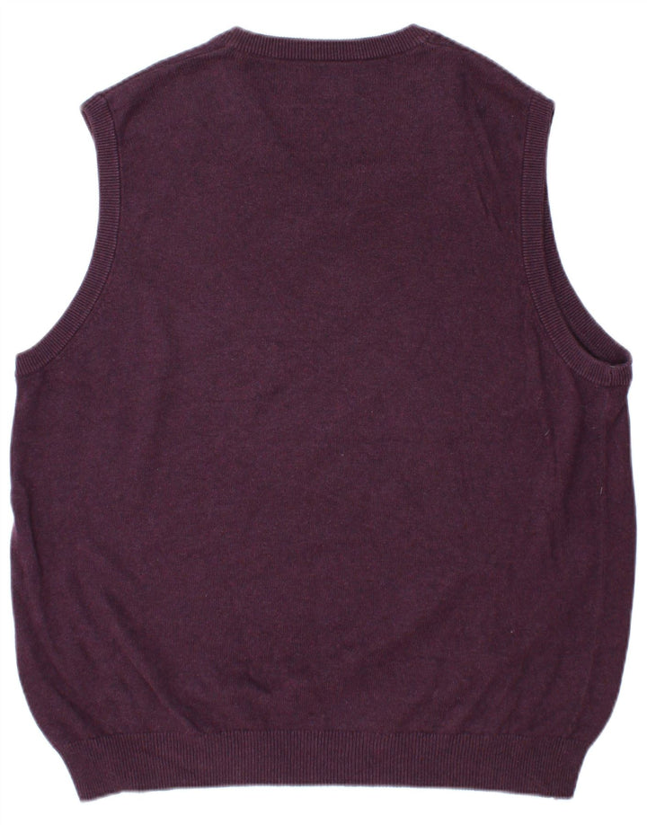 Marks & Spencer Vestă pentru bărbați Tank Top Mare Bumbac Burgundy