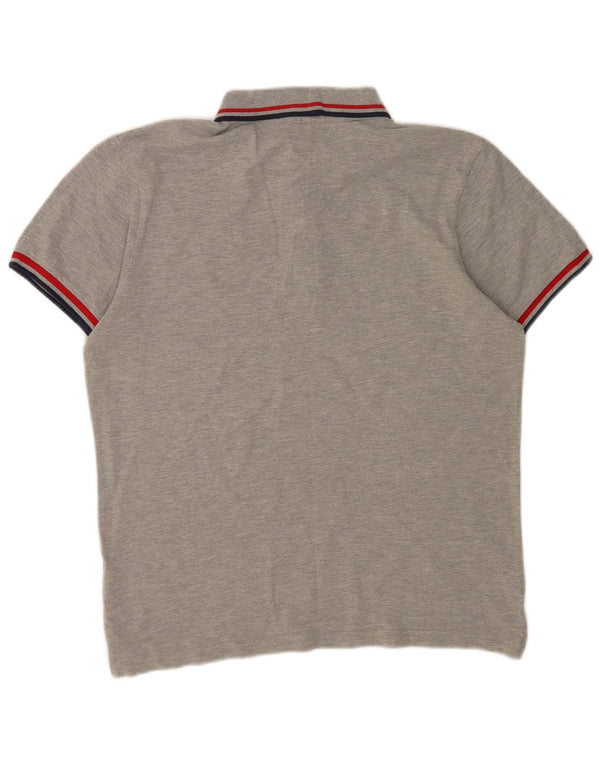 Fila Mens Polo Shirt Medium Grey Cotton