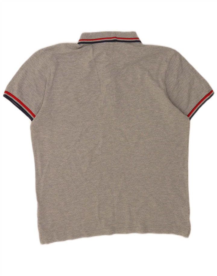 Tricou polo Fila pentru bărbați, bumbac gri mediu